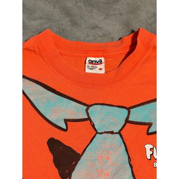 Anvil 90s Size Medium The Flintstones Fred Flintstones Tuxedo T-Shirt Orange - Picture 4 of 7